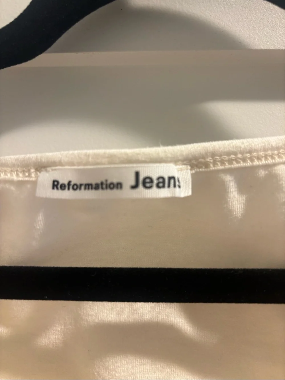 Reformation Jean Frances Cream Puff Sleeve Knit Top Size S